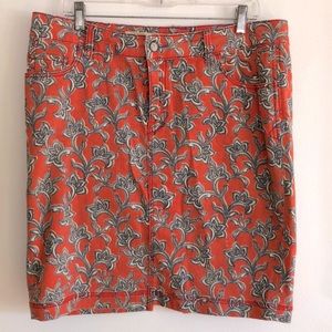 Anthro Denim Skirt with unique design!
